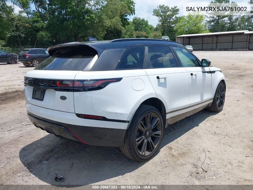 2018 Land Rover Range Rover Velar P250 Hse R-Dynamic VIN: SALYM2RX5JA761002 Lot: 39687353