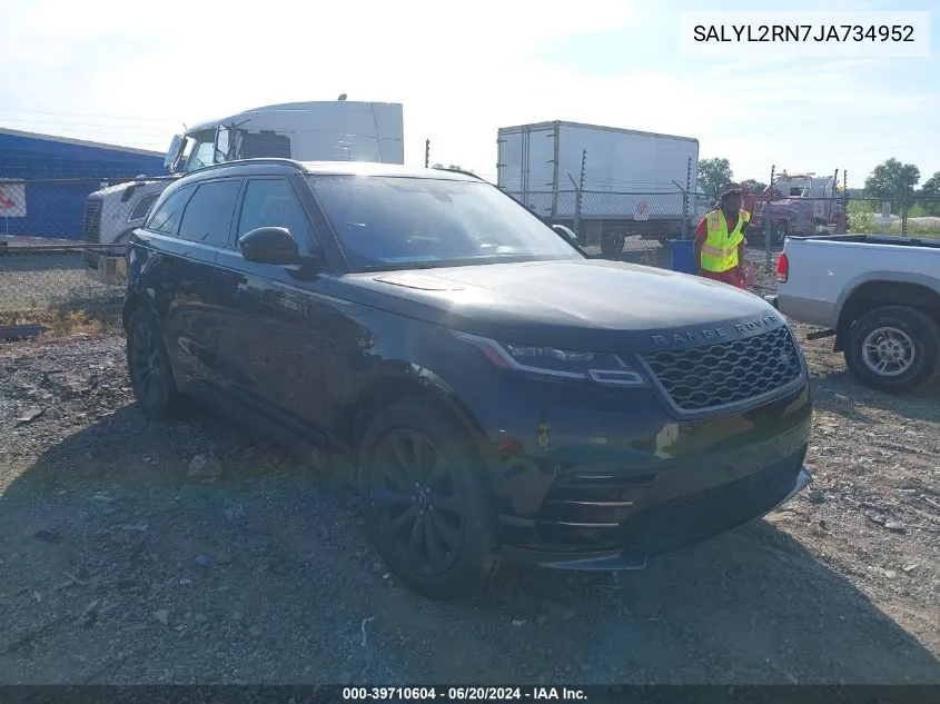 SALYL2RN7JA734952 2018 Land Rover Range Rover Velar D180 Se R-Dynamic