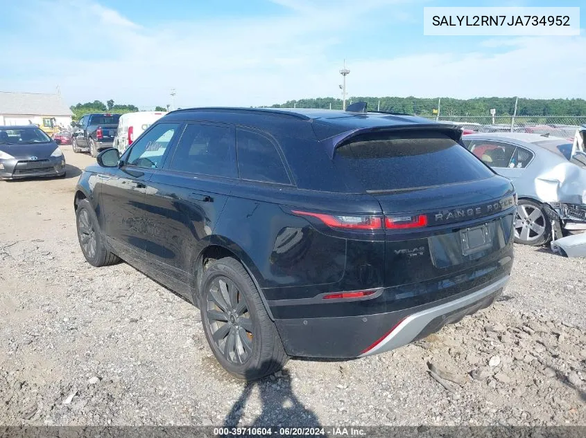 2018 Land Rover Range Rover Velar D180 Se R-Dynamic VIN: SALYL2RN7JA734952 Lot: 39710604