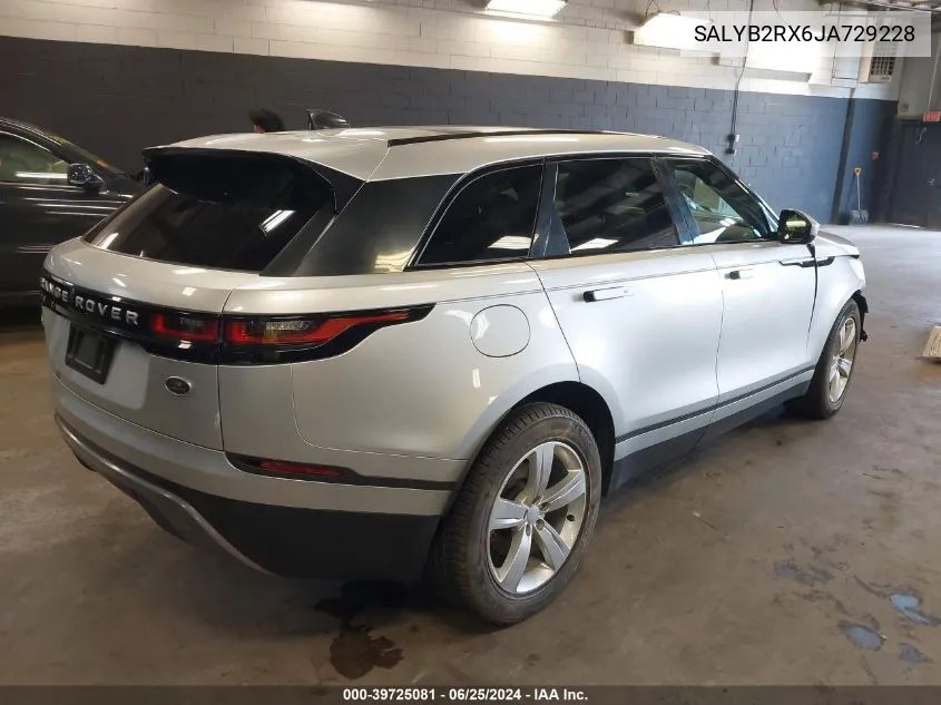 SALYB2RX6JA729228 2018 Land Rover Range Rover Velar P250 S