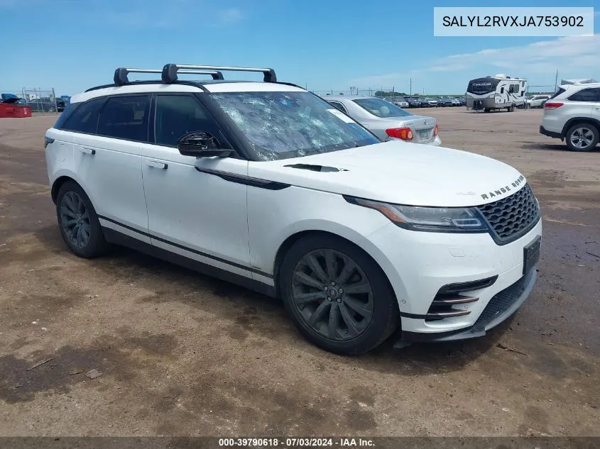 SALYL2RVXJA753902 2018 Land Rover Range Rover Velar P380 Se R-Dynamic