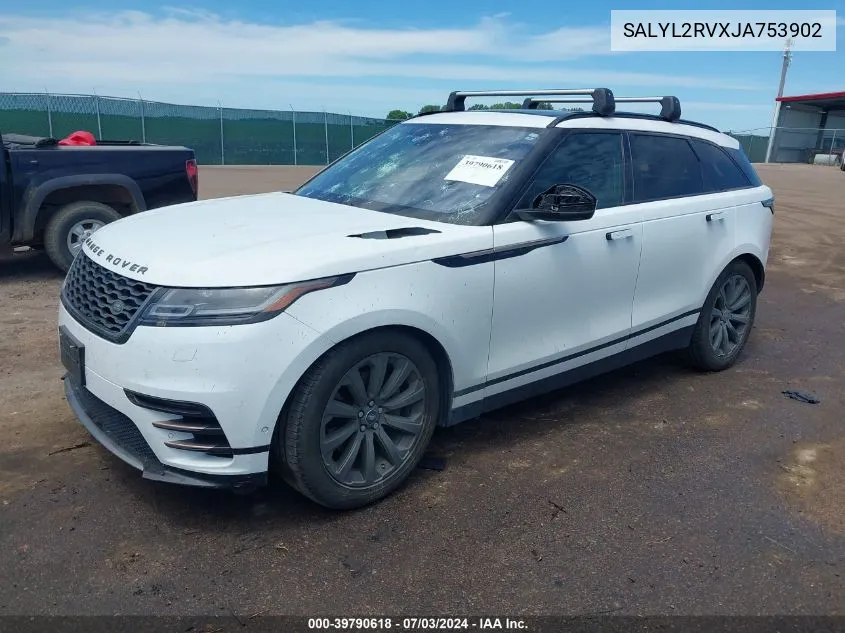 2018 Land Rover Range Rover Velar P380 Se R-Dynamic VIN: SALYL2RVXJA753902 Lot: 39790618