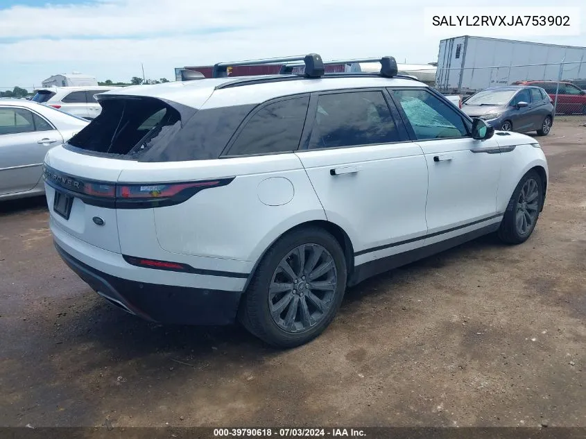 2018 Land Rover Range Rover Velar P380 Se R-Dynamic VIN: SALYL2RVXJA753902 Lot: 39790618