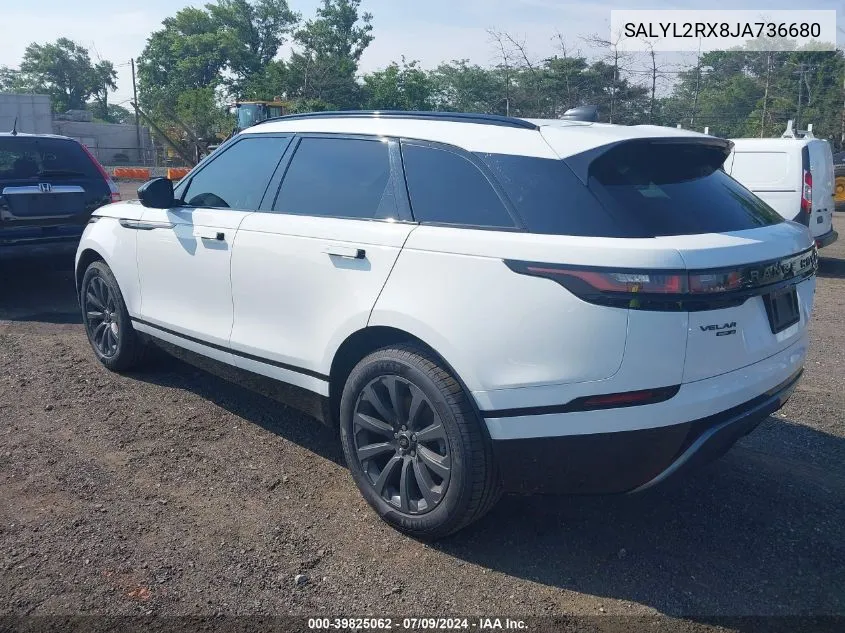 2018 Land Rover Range Rover Velar P250 Se R-Dynamic VIN: SALYL2RX8JA736680 Lot: 39825062