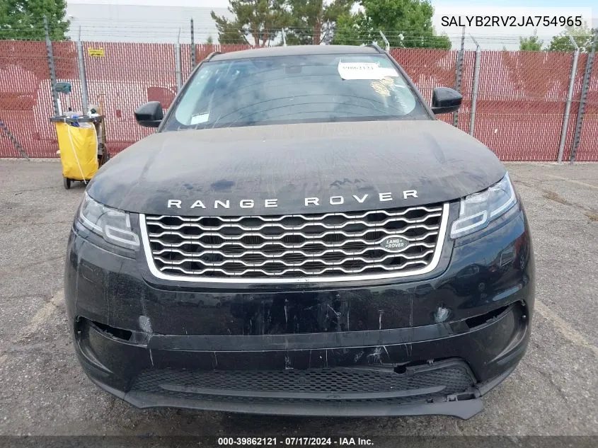 2018 Land Rover Range Rover Velar P380 S VIN: SALYB2RV2JA754965 Lot: 39862121