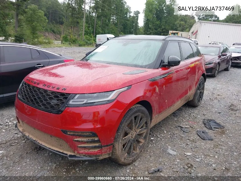 2018 Land Rover Range Rover Velar P250 Se R-Dynamic VIN: SALYL2RX6JA737469 Lot: 39960660