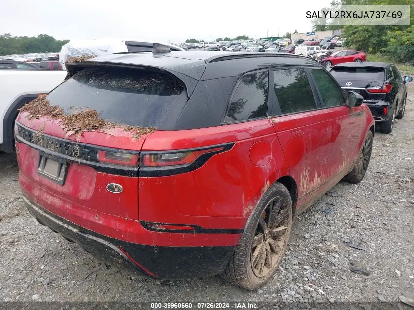 2018 Land Rover Range Rover Velar P250 Se R-Dynamic VIN: SALYL2RX6JA737469 Lot: 39960660