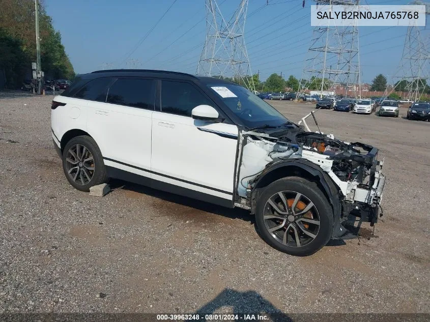 SALYB2RN0JA765768 2018 Land Rover Range Rover Velar S