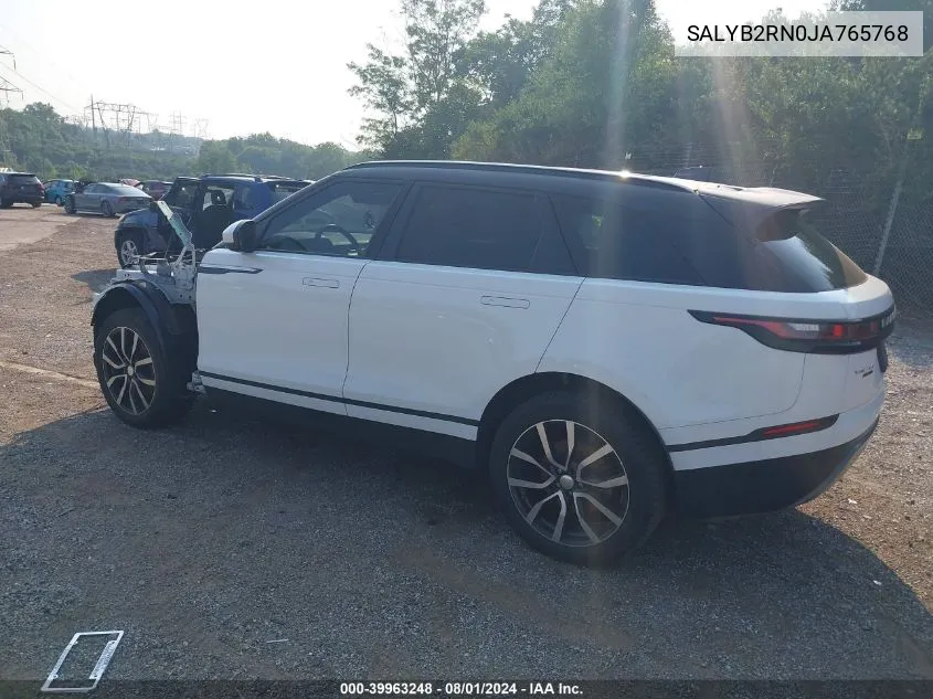 SALYB2RN0JA765768 2018 Land Rover Range Rover Velar S