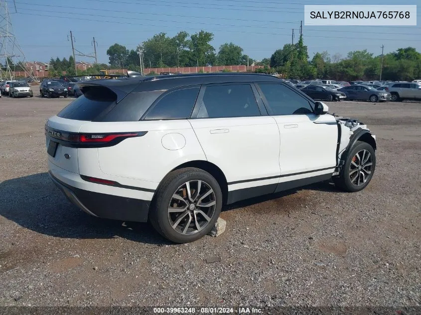 SALYB2RN0JA765768 2018 Land Rover Range Rover Velar S