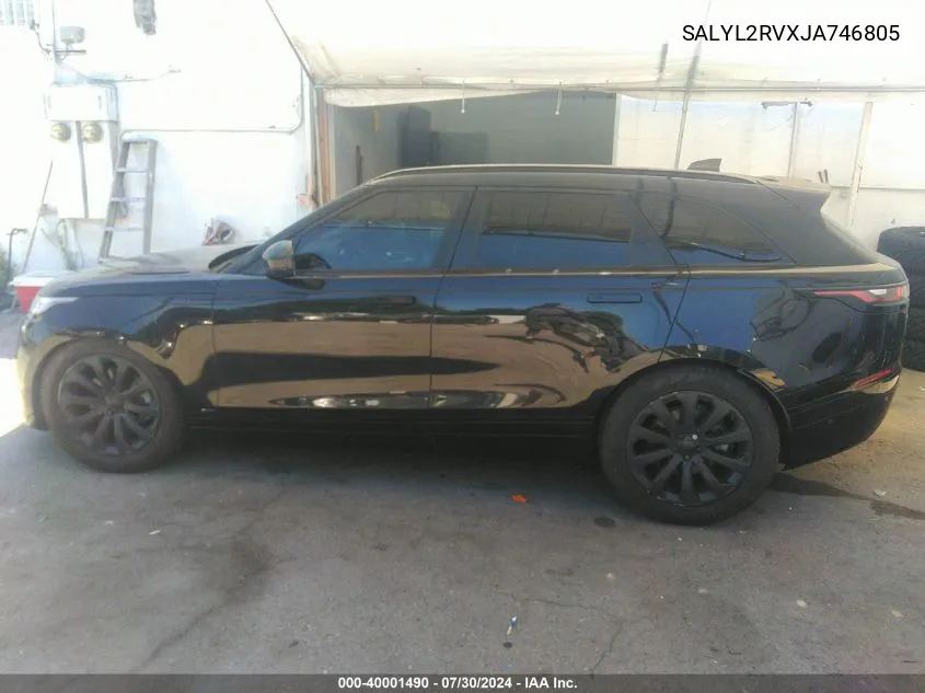 SALYL2RVXJA746805 2018 Land Rover Range Rover Velar P380 Se R-Dynamic