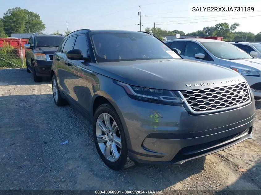 2018 Land Rover Range Rover Velar P250 S VIN: SALYB2RXXJA731189 Lot: 40060991