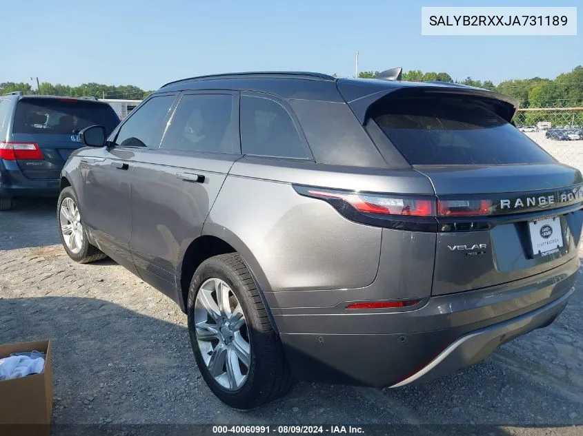 SALYB2RXXJA731189 2018 Land Rover Range Rover Velar P250 S