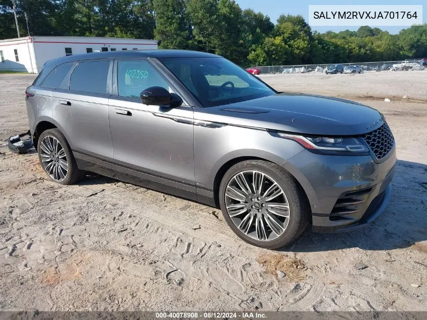 2018 Land Rover Range Rover Velar P380 First Edition/P380 Hse R-Dynamic VIN: SALYM2RVXJA701764 Lot: 40078908