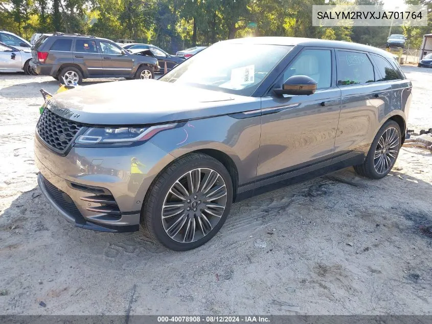 2018 Land Rover Range Rover Velar P380 First Edition/P380 Hse R-Dynamic VIN: SALYM2RVXJA701764 Lot: 40078908