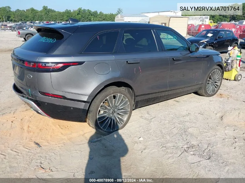 2018 Land Rover Range Rover Velar P380 First Edition/P380 Hse R-Dynamic VIN: SALYM2RVXJA701764 Lot: 40078908