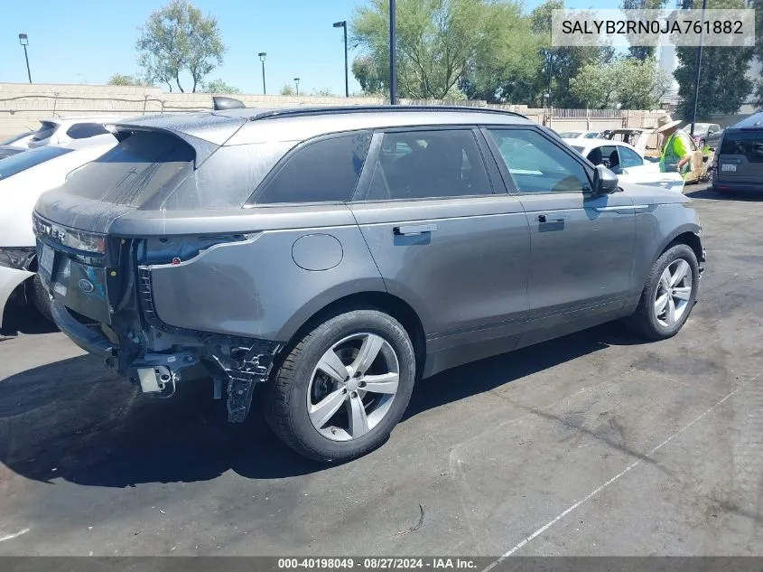 2018 Land Rover Range Rover Velar D180 S VIN: SALYB2RN0JA761882 Lot: 40198049