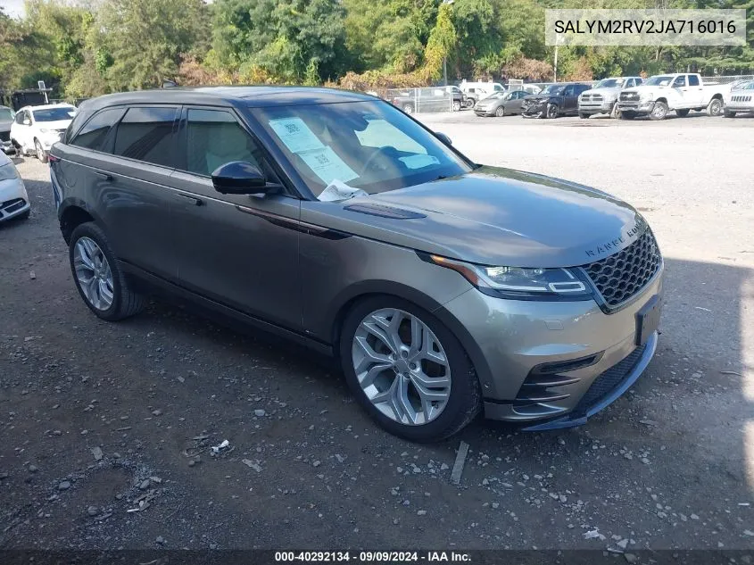 2018 Land Rover Range Rover Velar P380 First Edition/P380 Hse R-Dynamic VIN: SALYM2RV2JA716016 Lot: 40292134