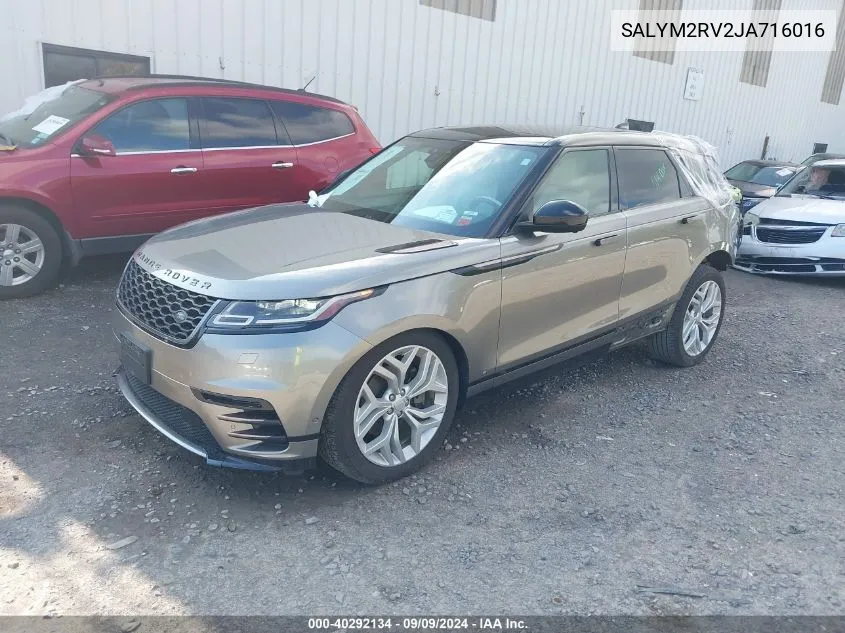 2018 Land Rover Range Rover Velar P380 First Edition/P380 Hse R-Dynamic VIN: SALYM2RV2JA716016 Lot: 40292134