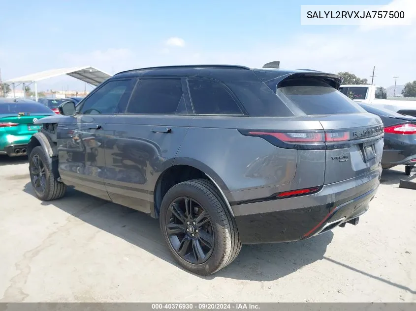 SALYL2RVXJA757500 2018 Land Rover Range Rover Velar P380 Se R-Dynamic