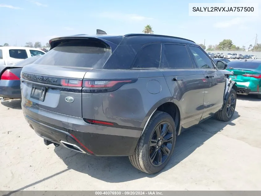 SALYL2RVXJA757500 2018 Land Rover Range Rover Velar P380 Se R-Dynamic