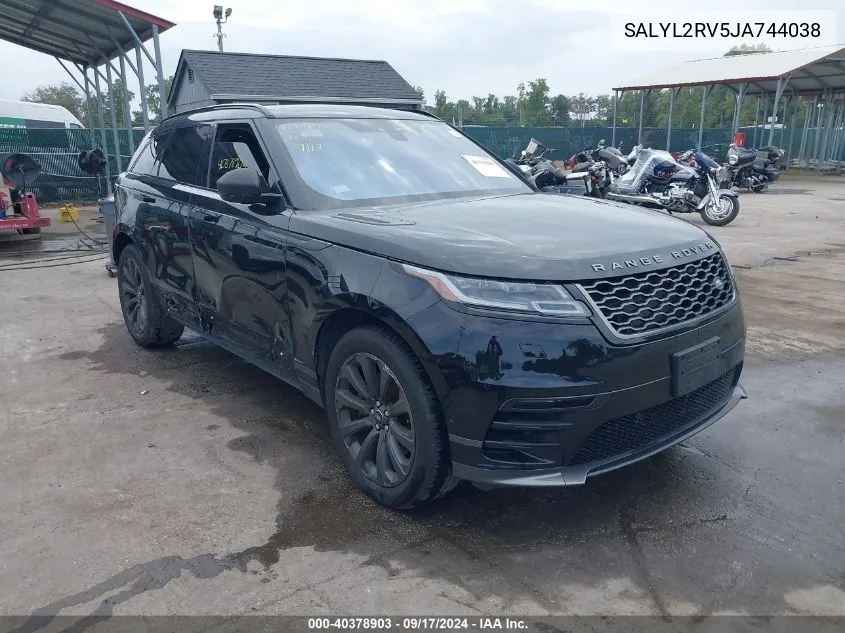 SALYL2RV5JA744038 2018 Land Rover Range Rover Velar P380 Se R-Dynamic