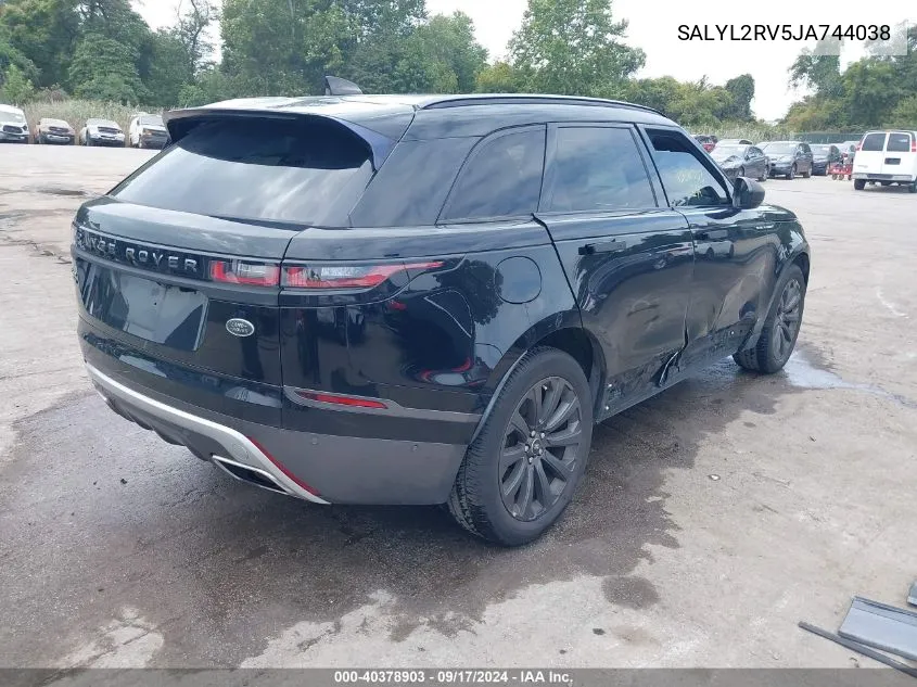 SALYL2RV5JA744038 2018 Land Rover Range Rover Velar P380 Se R-Dynamic