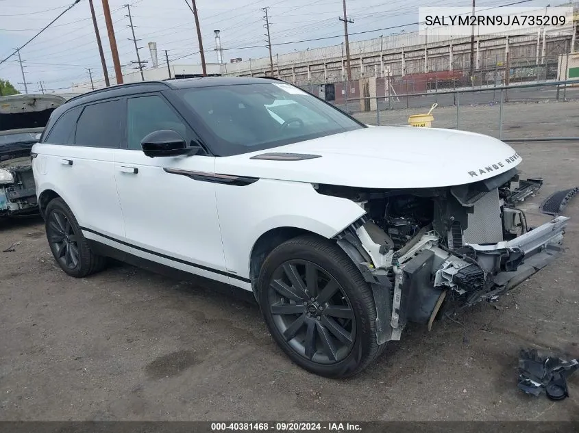 2018 Land Rover Range Rover Velar D180 Hse R-Dynamic VIN: SALYM2RN9JA735209 Lot: 40381468