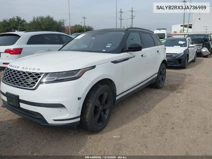 SALYB2RX3JA736959 2018 Land Rover Range Rover Velar P250 S