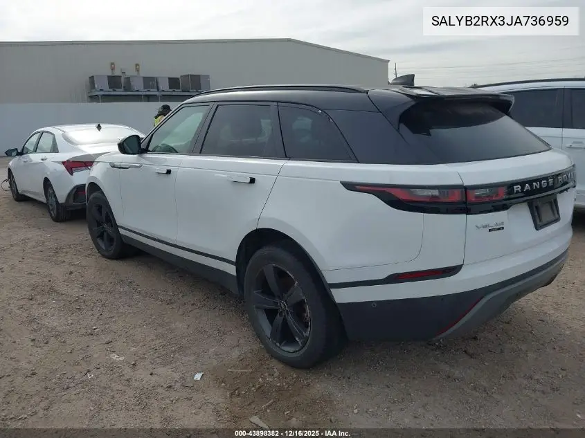 SALYB2RX3JA736959 2018 Land Rover Range Rover Velar P250 S