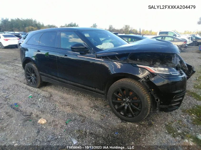 SALYL2FXXKA204479 2019 Land Rover Range Rover Velar R-Dynamic Se