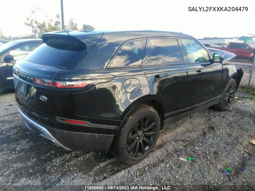 2019 Land Rover Range Rover Velar R-Dynamic Se VIN: SALYL2FXXKA204479 Lot: 11850045