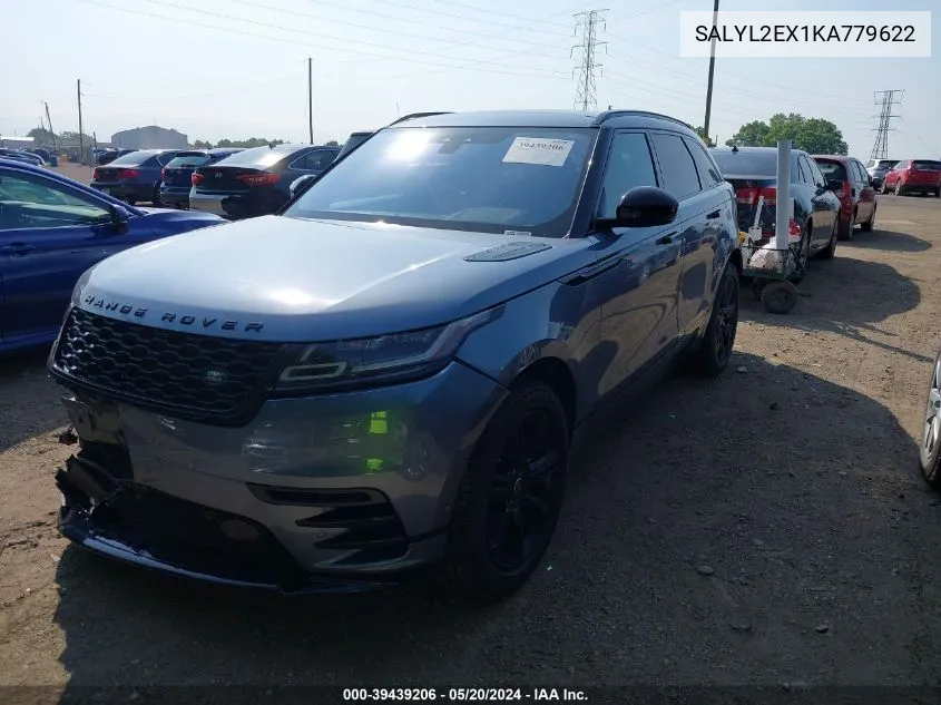 SALYL2EX1KA779622 2019 Land Rover Range Rover Velar P250 R-Dynamic Se