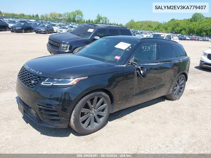 2019 Land Rover Range Rover Velar P380 R-Dynamic Hse VIN: SALYM2EV3KA779407 Lot: 39439391