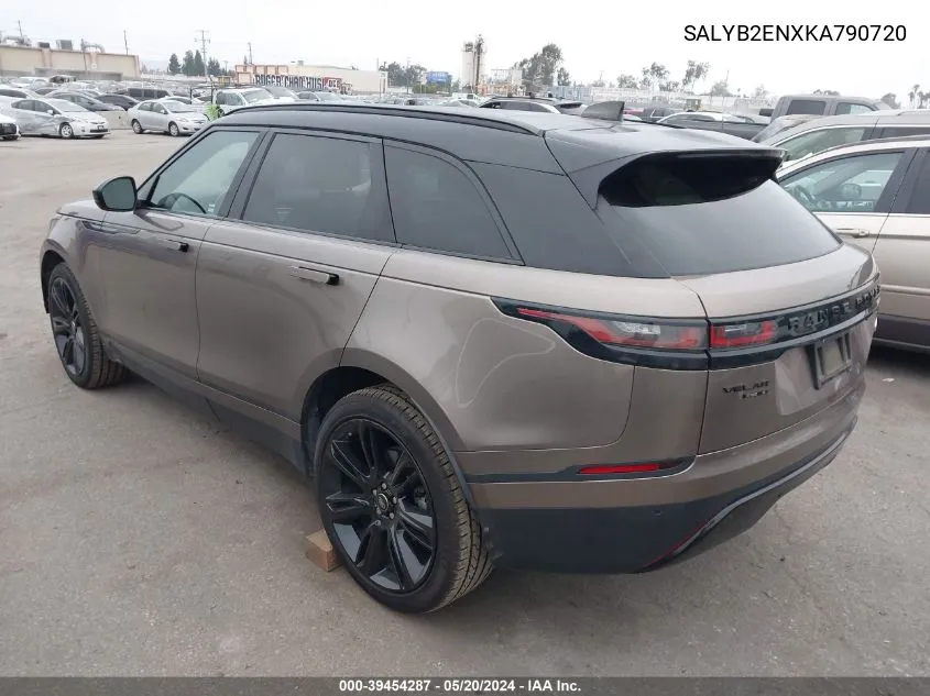 2019 Land Rover Range Rover Velar D180 S VIN: SALYB2ENXKA790720 Lot: 39454287