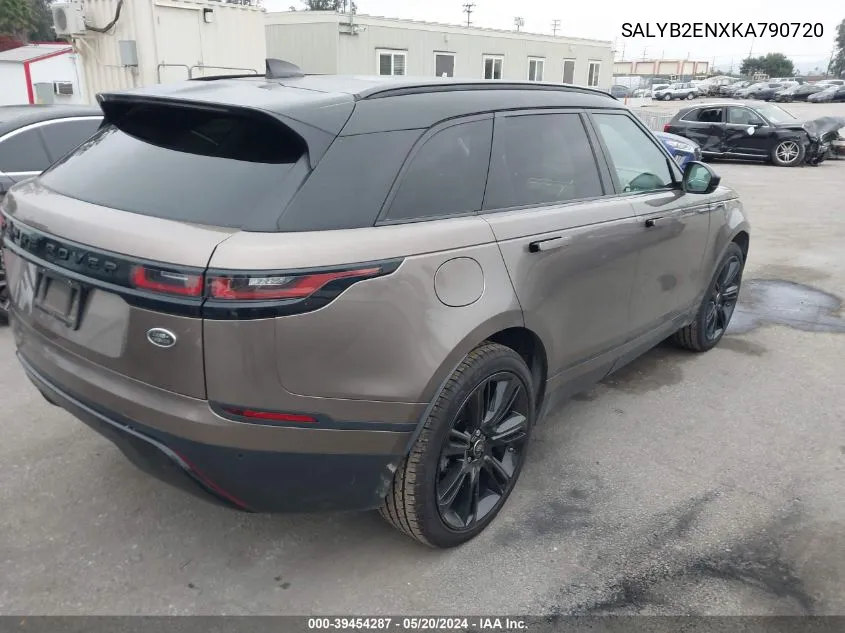 2019 Land Rover Range Rover Velar D180 S VIN: SALYB2ENXKA790720 Lot: 39454287