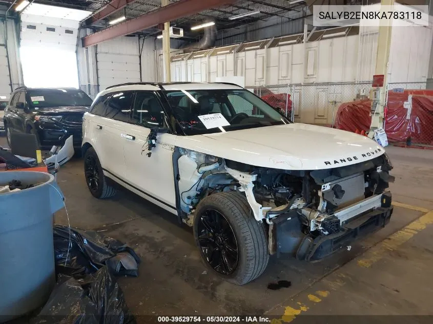 SALYB2EN8KA783118 2019 Land Rover Range Rover Velar D180 S