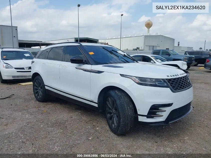 2019 Land Rover Range Rover Velar P250 R-Dynamic Se VIN: SALYL2EX1KA234620 Lot: 39563956