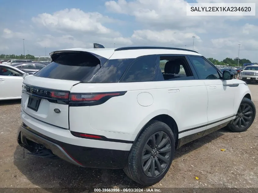 2019 Land Rover Range Rover Velar P250 R-Dynamic Se VIN: SALYL2EX1KA234620 Lot: 39563956