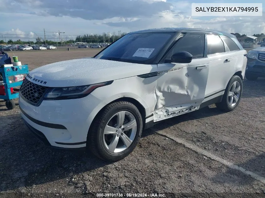 SALYB2EX1KA794995 2019 Land Rover Range Rover Velar P250 S