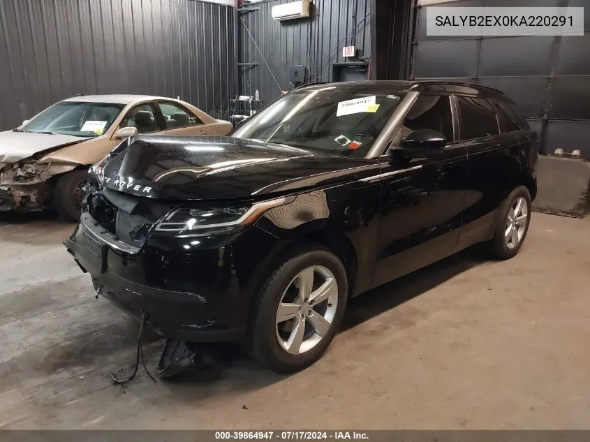 2019 Land Rover Range Rover Velar P250 S VIN: SALYB2EX0KA220291 Lot: 39864947