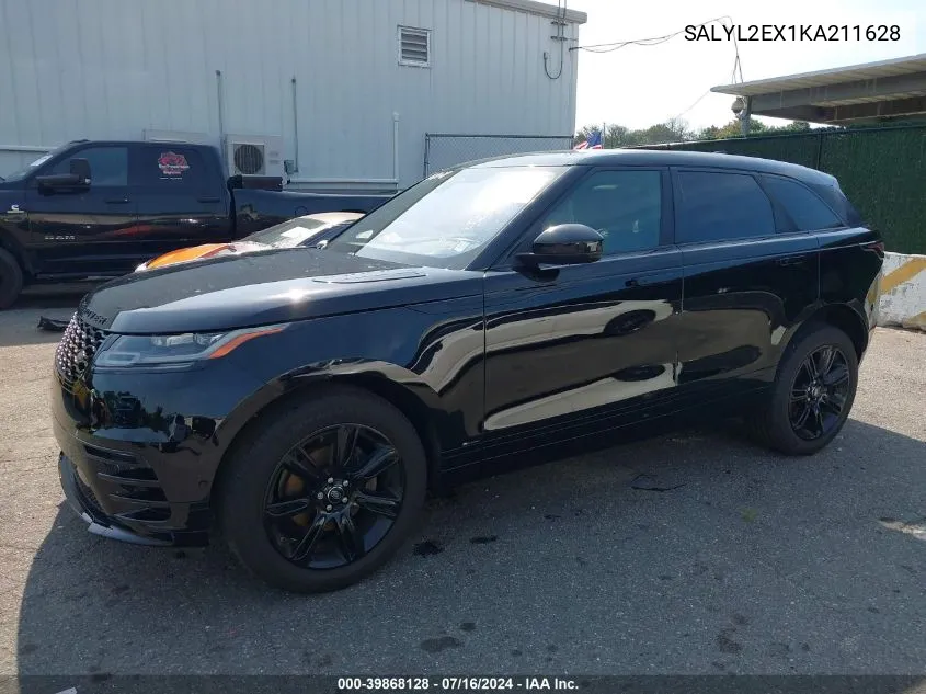 2019 Land Rover Range Rover Velar P250 R-Dynamic Se VIN: SALYL2EX1KA211628 Lot: 39868128