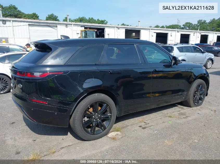 2019 Land Rover Range Rover Velar P250 R-Dynamic Se VIN: SALYL2EX1KA211628 Lot: 39868128