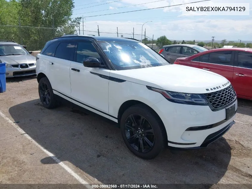 SALYB2EX0KA794129 2019 Land Rover Range Rover Velar P250 S