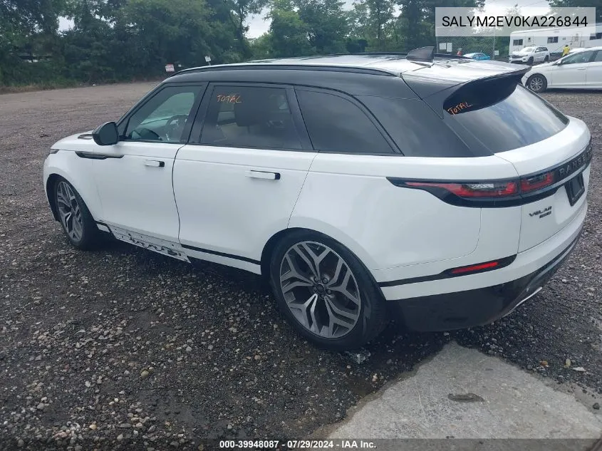 SALYM2EV0KA226844 2019 Land Rover Range Rover Velar P380 R-Dynamic Hse