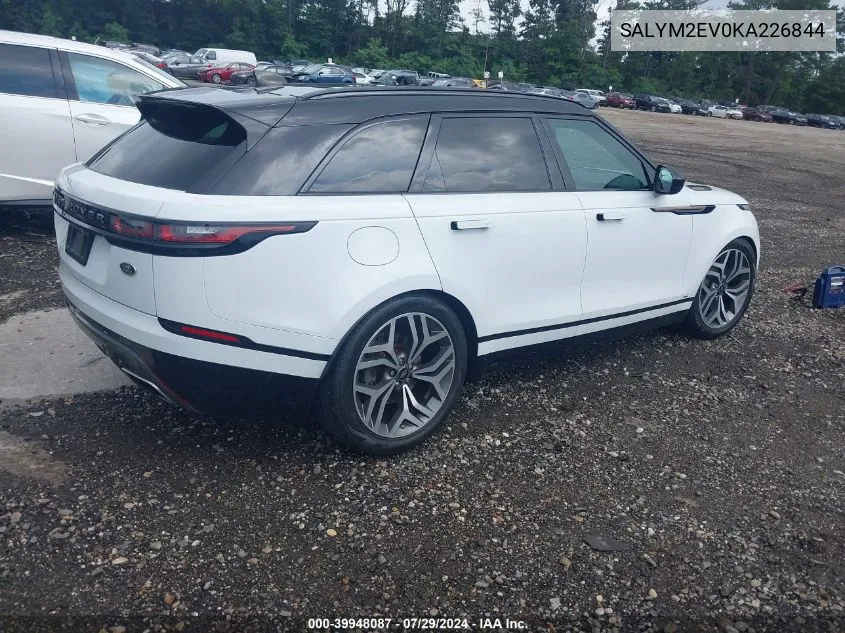 SALYM2EV0KA226844 2019 Land Rover Range Rover Velar P380 R-Dynamic Hse