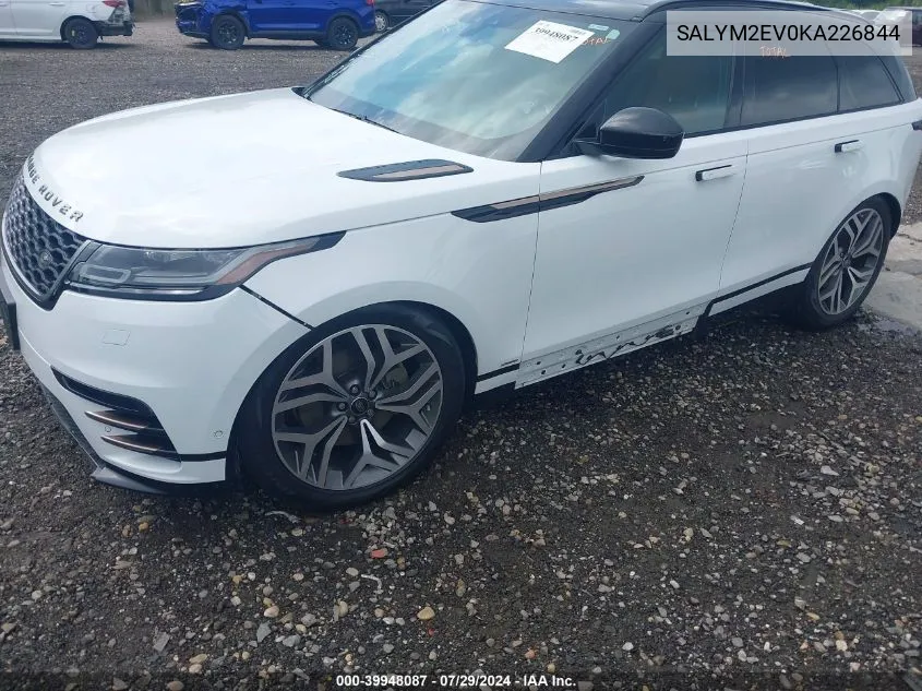 SALYM2EV0KA226844 2019 Land Rover Range Rover Velar P380 R-Dynamic Hse