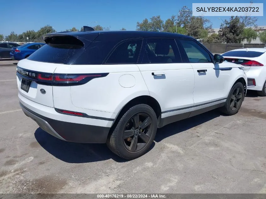 SALYB2EX4KA203722 2019 Land Rover Range Rover Velar P250 S