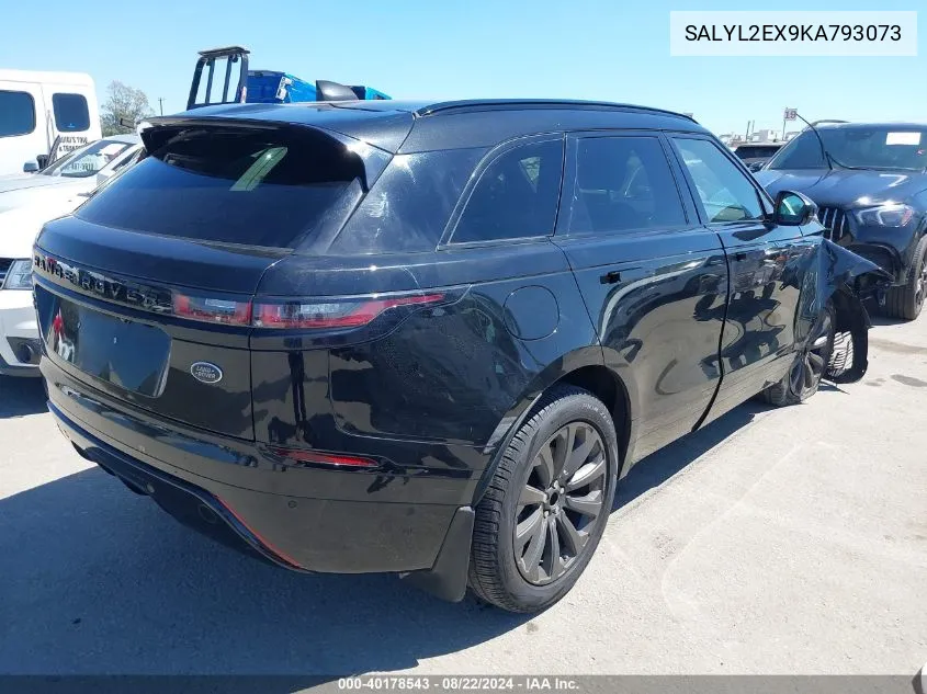 2019 Land Rover Range Rover Velar P250 R-Dynamic Se VIN: SALYL2EX9KA793073 Lot: 40178543