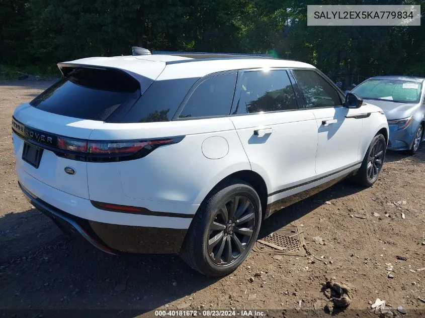 2019 Land Rover Range Rover Velar P250 R-Dynamic Se VIN: SALYL2EX5KA779834 Lot: 40181672